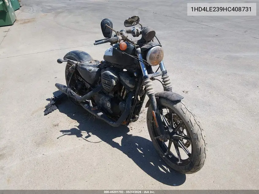 2017 Harley-Davidson Xl883 Iron 883 VIN: 1HD4LE239HC408731 Lot: 45201793