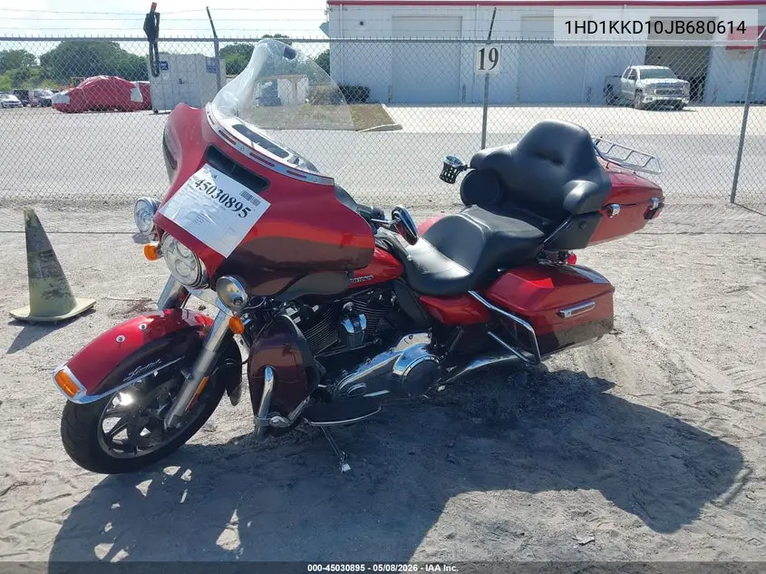 2018 Harley-Davidson Flhtkl Ultra Limited Low VIN: 1HD1KKD10JB680614 Lot: 45030895