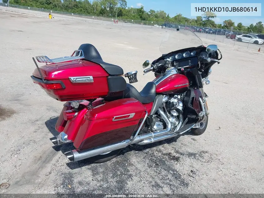 2018 Harley-Davidson Flhtkl Ultra Limited Low VIN: 1HD1KKD10JB680614 Lot: 45030895