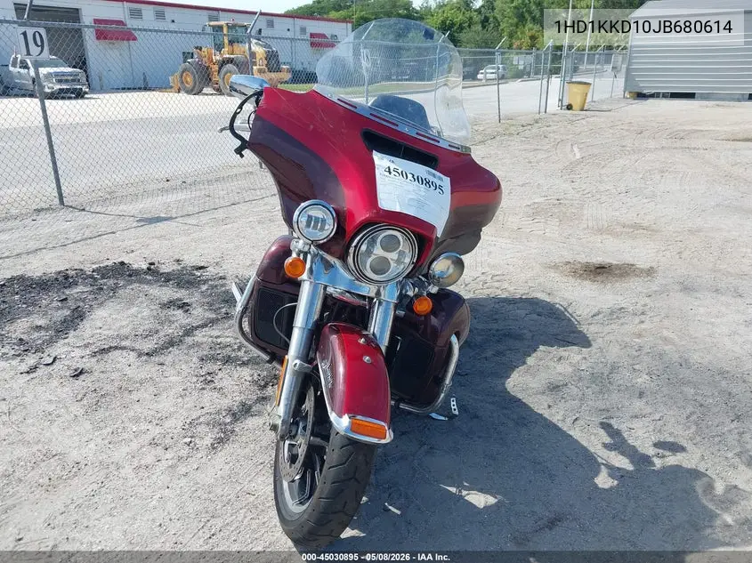 2018 Harley-Davidson Flhtkl Ultra Limited Low VIN: 1HD1KKD10JB680614 Lot: 45030895