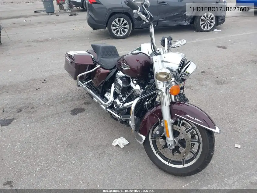 2018 Harley-Davidson Flhr Road King VIN: 1HD1FBC17JB623607 Lot: 45186676