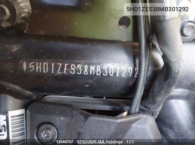 2021 Harley-Davidson Ra1250 S VIN: 5HD1ZES38MB301292 Lot: 12644767