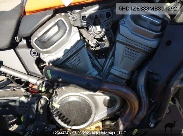 2021 Harley-Davidson Ra1250 S VIN: 5HD1ZES38MB301292 Lot: 12644767