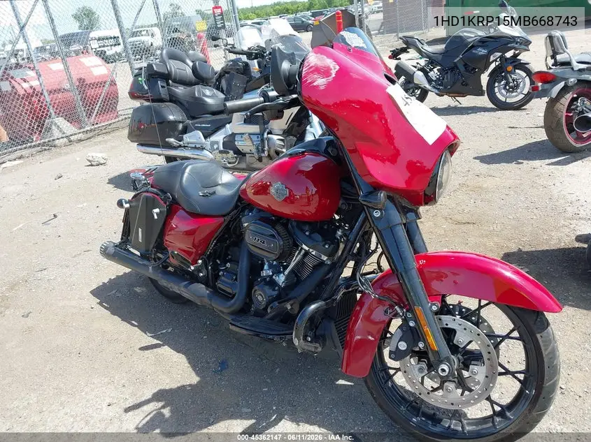 2021 Harley-Davidson Flhxs VIN: 1HD1KRP15MB668743 Lot: 45362147