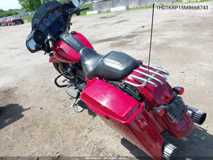 2021 Harley-Davidson Flhxs VIN: 1HD1KRP15MB668743 Lot: 45362147