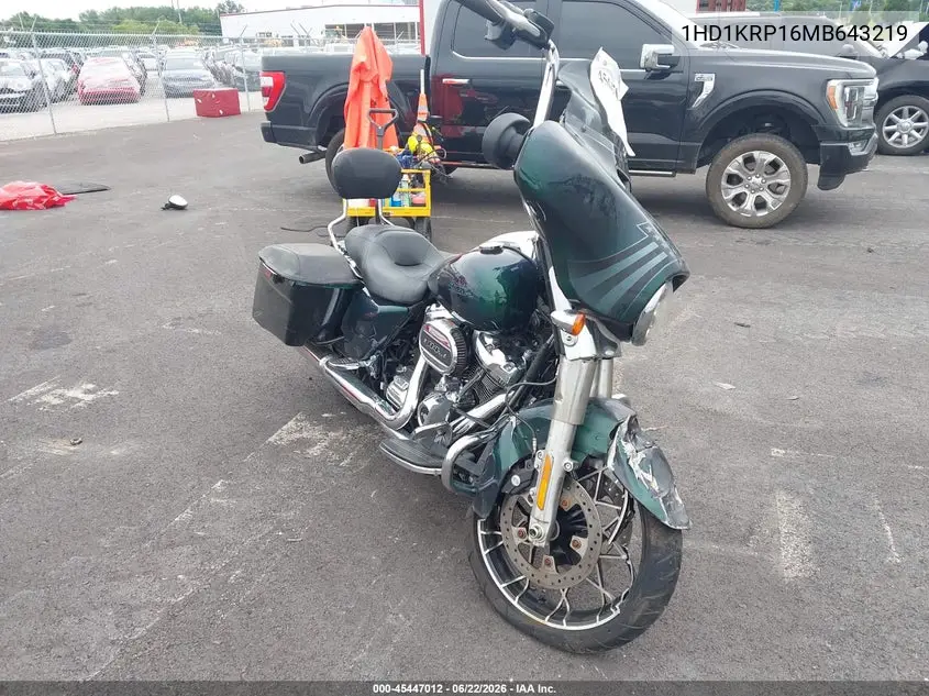 2021 Harley-Davidson Flhxs VIN: 1HD1KRP16MB643219 Lot: 45447012