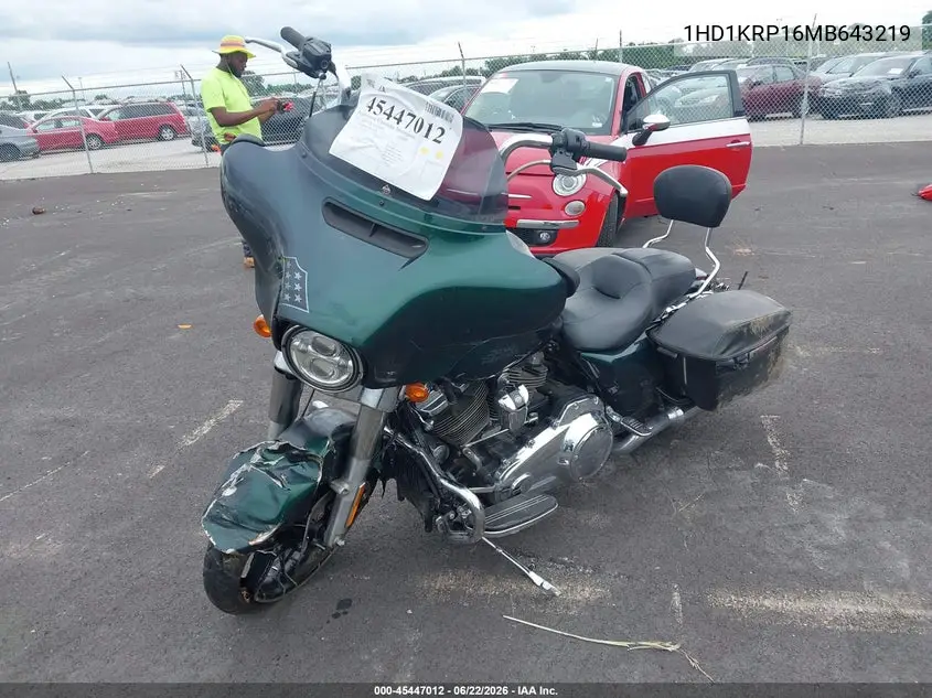 2021 Harley-Davidson Flhxs VIN: 1HD1KRP16MB643219 Lot: 45447012