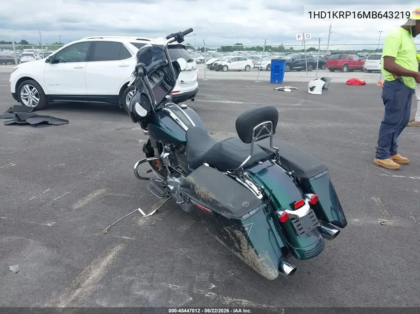 2021 Harley-Davidson Flhxs VIN: 1HD1KRP16MB643219 Lot: 45447012