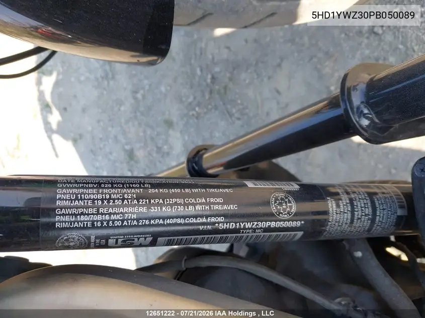 2023 Harley-Davidson Fxlrs VIN: 5HD1YWZ30PB050089 Lot: 12651222