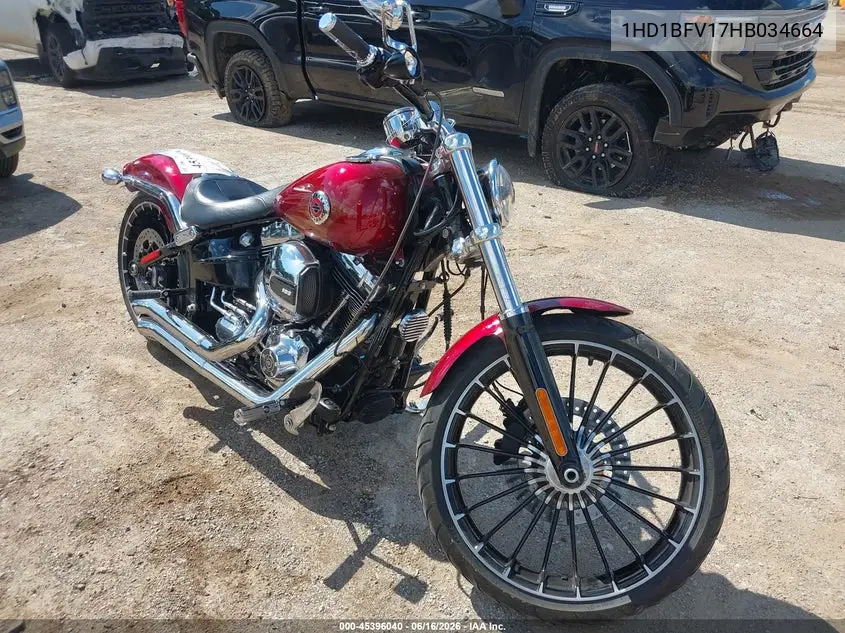 2017 Harley-Davidson Fxsb Breakout VIN: 1HD1BFV17HB034664 Lot: 45396040