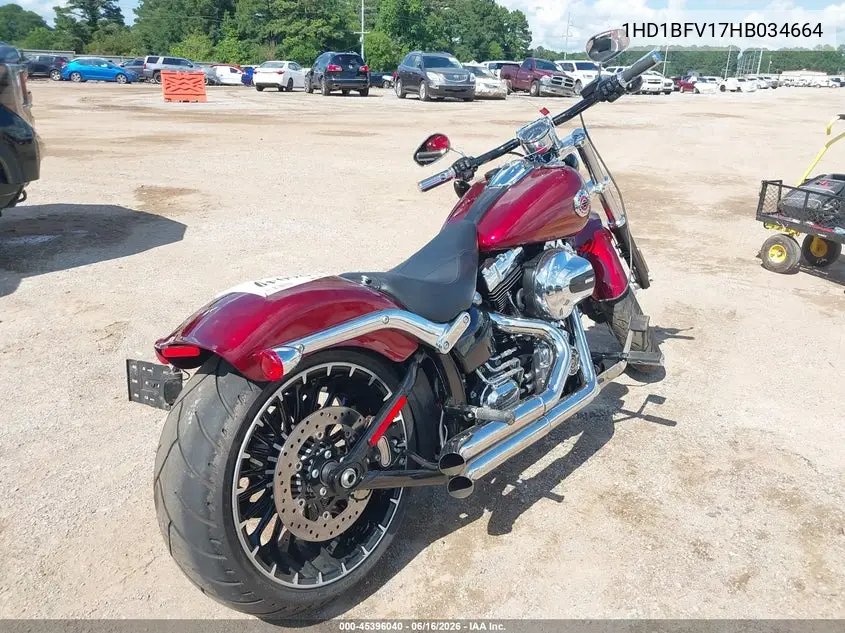 2017 Harley-Davidson Fxsb Breakout VIN: 1HD1BFV17HB034664 Lot: 45396040