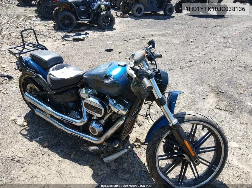 2018 Harley-Davidson Fxbrs 115Th Anniv Breakout 114 VIN: 1HD1YTK10JC038136 Lot: 45392016