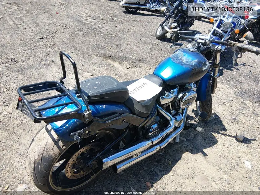 2018 Harley-Davidson Fxbrs 115Th Anniv Breakout 114 VIN: 1HD1YTK10JC038136 Lot: 45392016