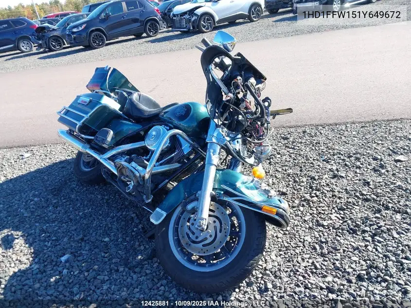 2001 Harley-Davidson Flhtci VIN: 1HD1FFW151Y649672 Lot: 12425881x
