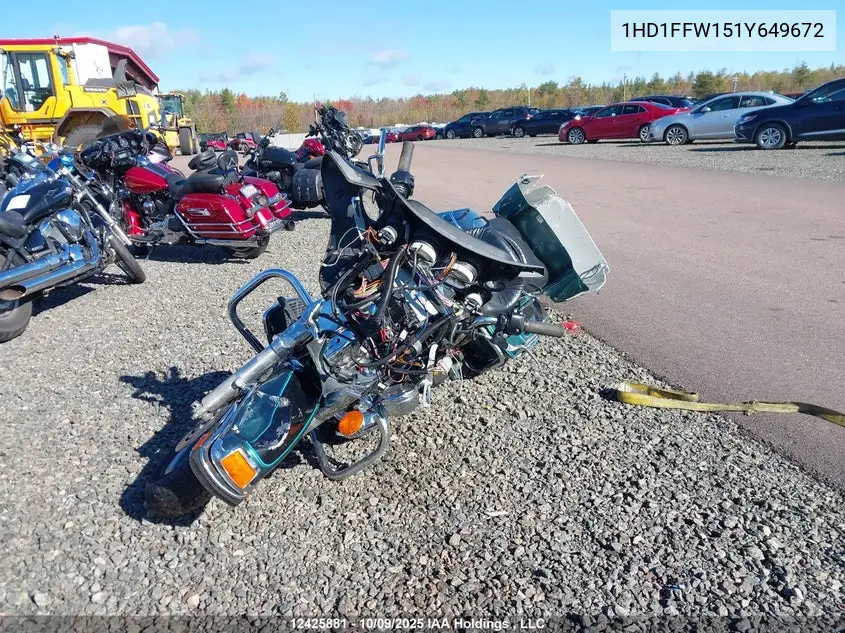 2001 Harley-Davidson Flhtci VIN: 1HD1FFW151Y649672 Lot: 12425881x