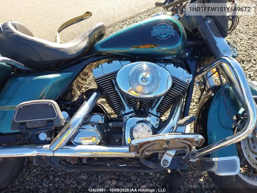 2001 Harley-Davidson Flhtci VIN: 1HD1FFW151Y649672 Lot: 12425881x