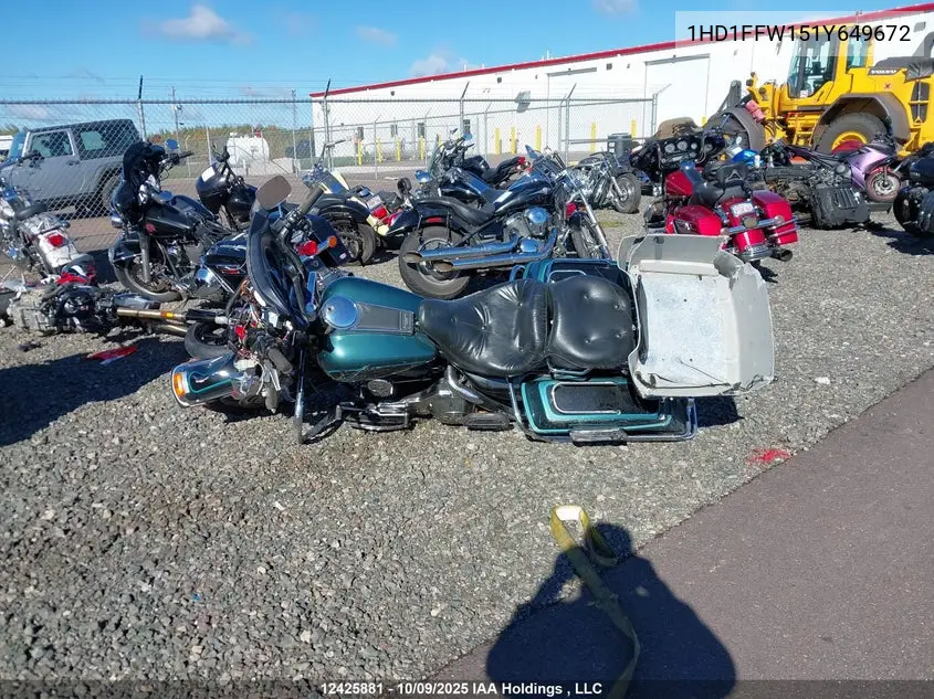 2001 Harley-Davidson Flhtci VIN: 1HD1FFW151Y649672 Lot: 12425881x