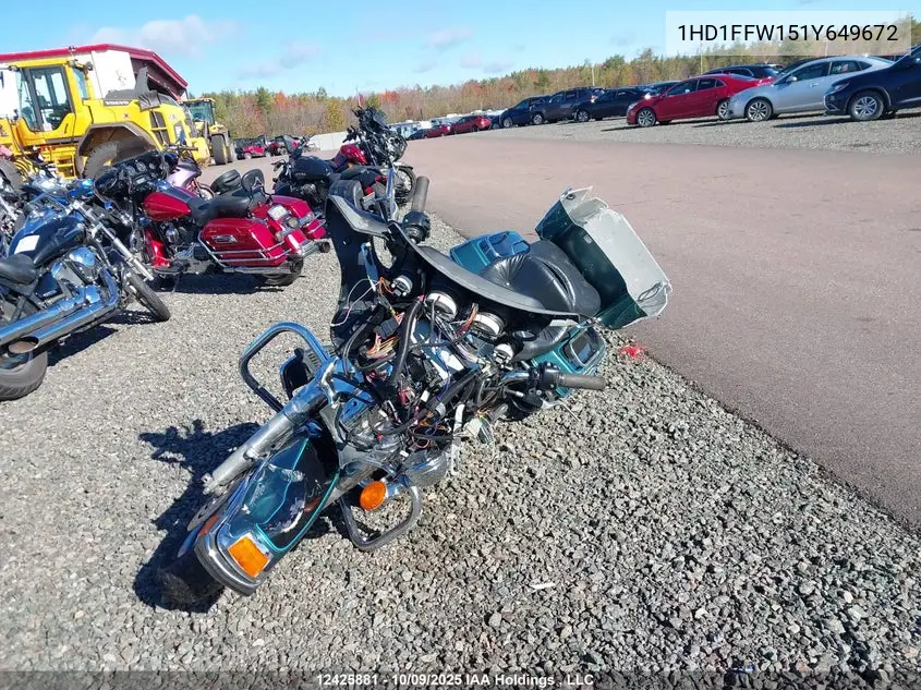 2001 Harley-Davidson Flhtci VIN: 1HD1FFW151Y649672 Lot: 12425881x