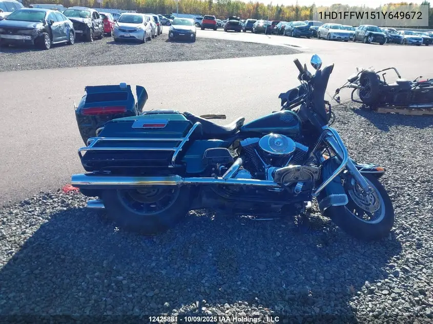 2001 Harley-Davidson Flhtci VIN: 1HD1FFW151Y649672 Lot: 12425881x