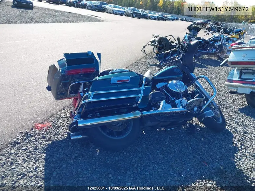 2001 Harley-Davidson Flhtci VIN: 1HD1FFW151Y649672 Lot: 12425881x