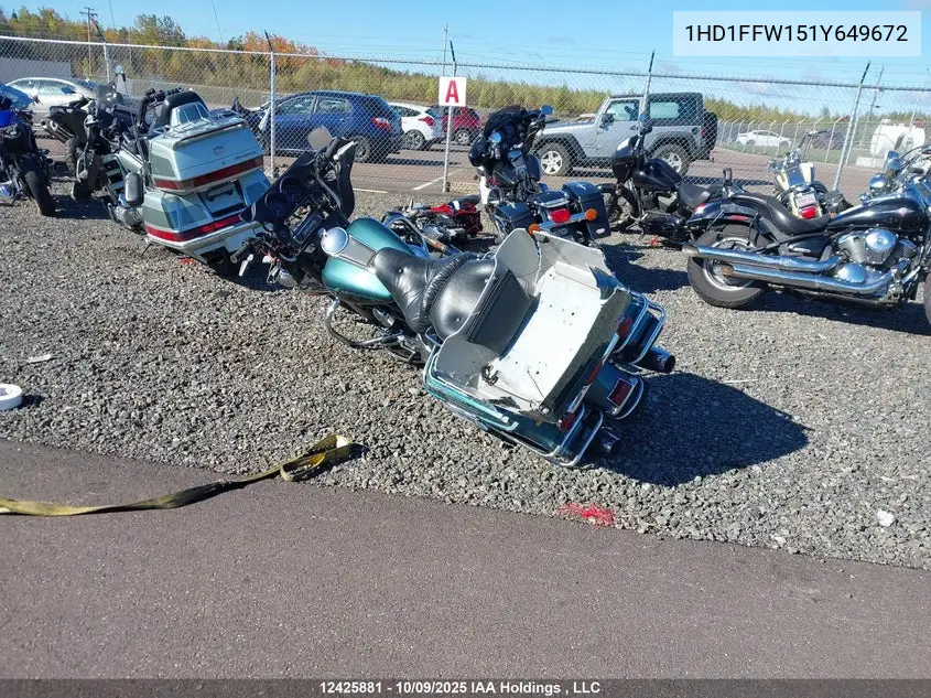 2001 Harley-Davidson Flhtci VIN: 1HD1FFW151Y649672 Lot: 12425881x