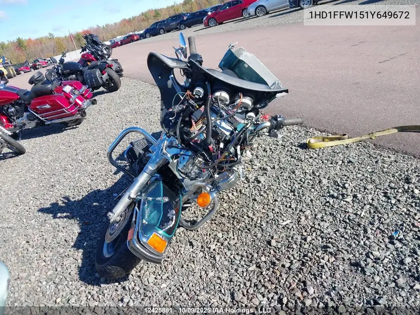 2001 Harley-Davidson Flhtci VIN: 1HD1FFW151Y649672 Lot: 12425881x