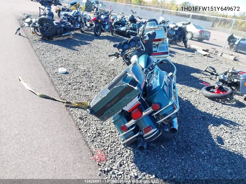 2001 Harley-Davidson Flhtci VIN: 1HD1FFW151Y649672 Lot: 12425881x