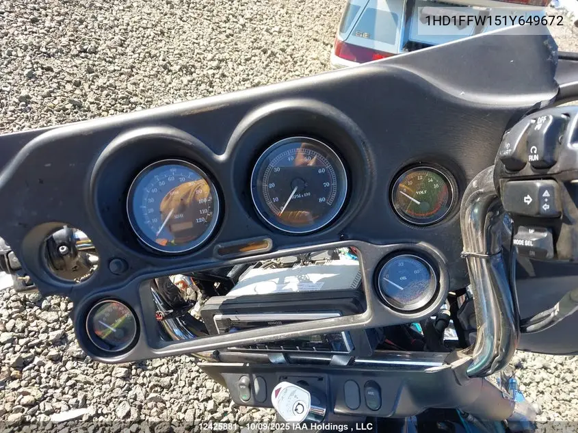 2001 Harley-Davidson Flhtci VIN: 1HD1FFW151Y649672 Lot: 12425881x