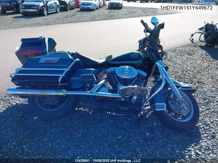 2001 Harley-Davidson Flhtci VIN: 1HD1FFW151Y649672 Lot: 12425881x