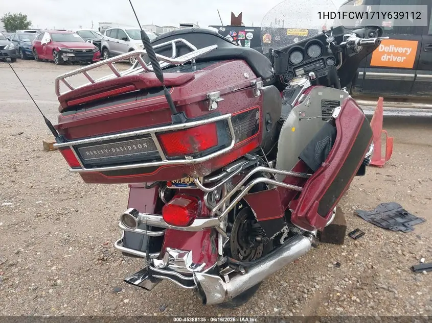 2001 Harley-Davidson Flhtcui VIN: 1HD1FCW171Y639112 Lot: 45388135