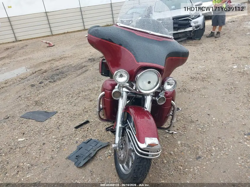 2001 Harley-Davidson Flhtcui VIN: 1HD1FCW171Y639112 Lot: 45388135