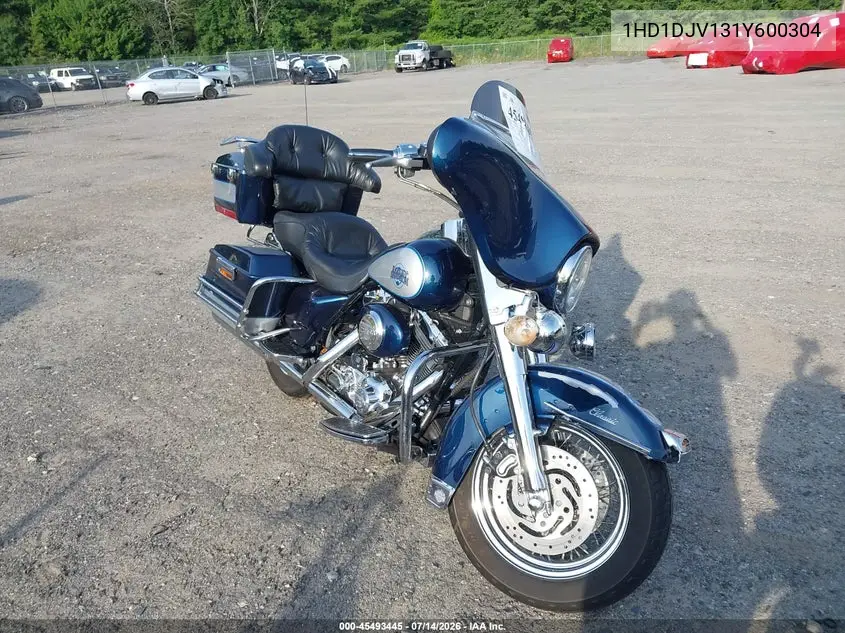 2001 Harley-Davidson Flht Classic VIN: 1HD1DJV131Y600304 Lot: 45493445