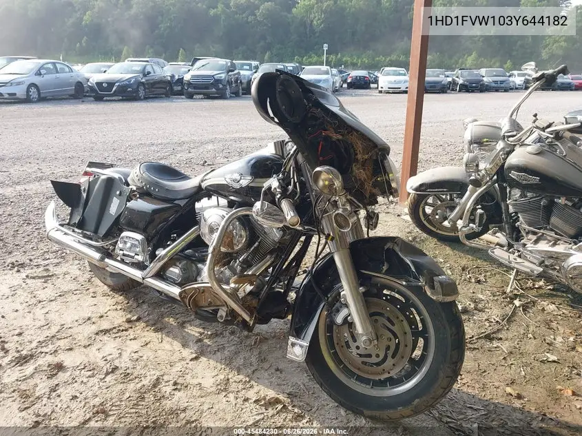 2003 Harley-Davidson Flhti VIN: 1HD1FVW103Y644182 Lot: 45484230