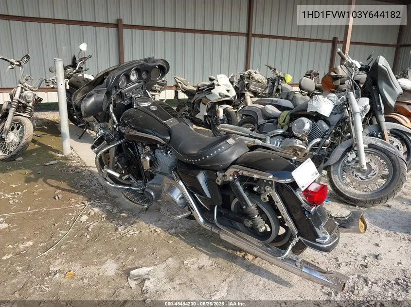 2003 Harley-Davidson Flhti VIN: 1HD1FVW103Y644182 Lot: 45484230