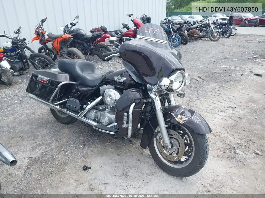2003 Harley-Davidson Flht VIN: 1HD1DDV143Y607850 Lot: 45577629