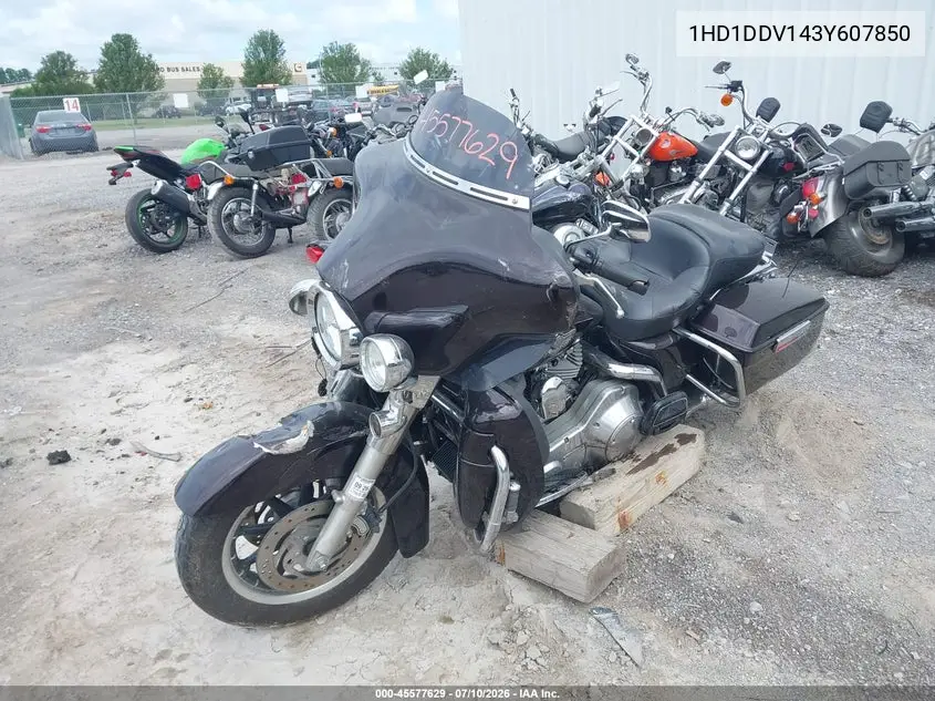 2003 Harley-Davidson Flht VIN: 1HD1DDV143Y607850 Lot: 45577629