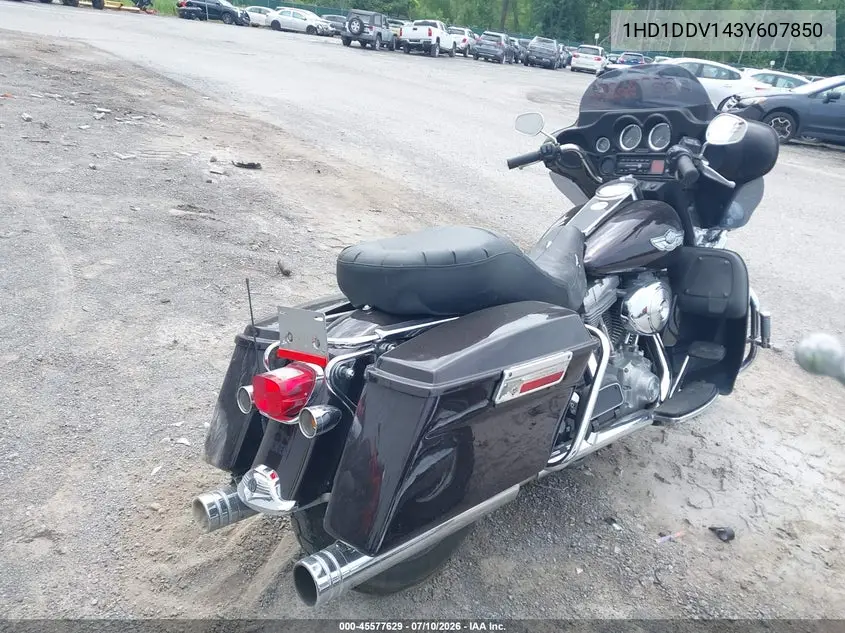 2003 Harley-Davidson Flht VIN: 1HD1DDV143Y607850 Lot: 45577629