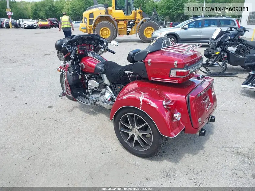 2004 Harley-Davidson Flhtcui VIN: 1HD1FCW1X4Y609381 Lot: 45241285