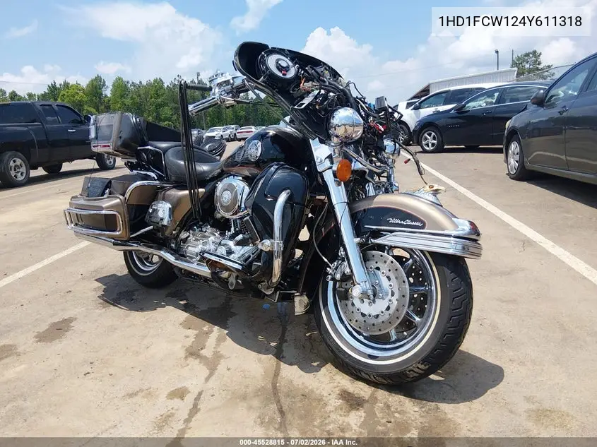 2004 Harley-Davidson Flhtcui VIN: 1HD1FCW124Y611318 Lot: 45528815