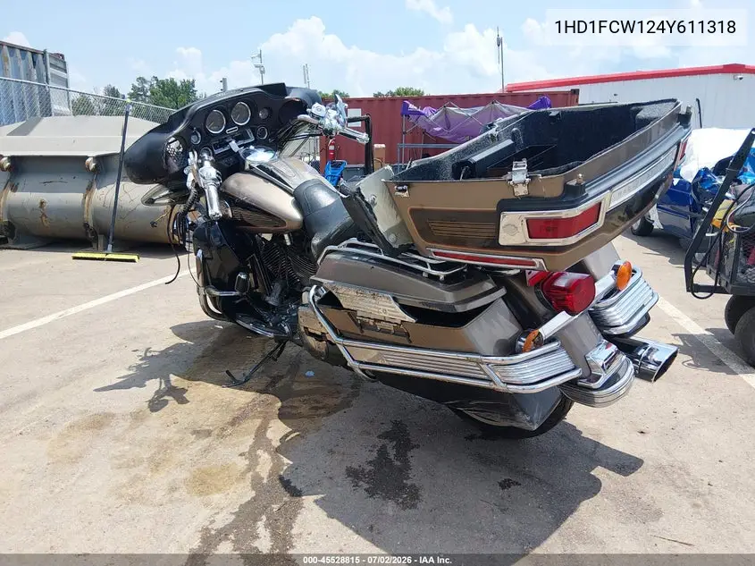 2004 Harley-Davidson Flhtcui VIN: 1HD1FCW124Y611318 Lot: 45528815