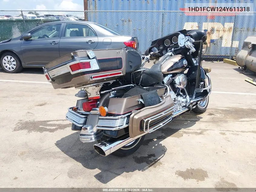 2004 Harley-Davidson Flhtcui VIN: 1HD1FCW124Y611318 Lot: 45528815