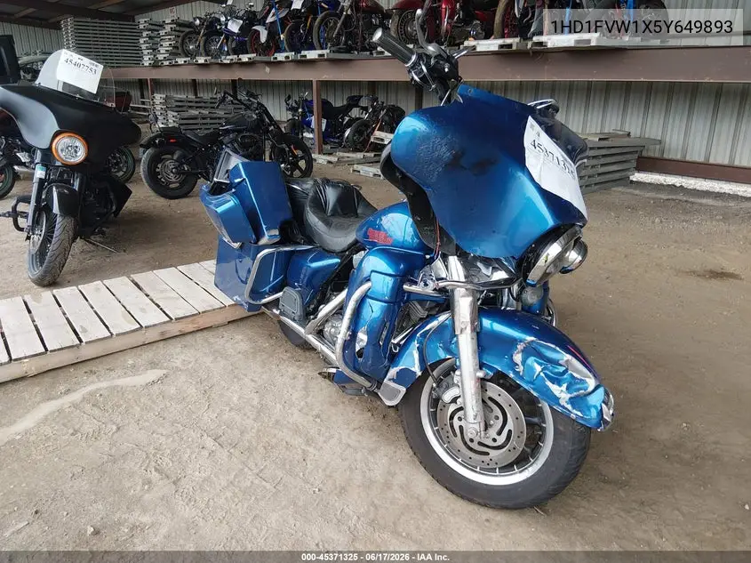 2005 Harley-Davidson Flhti VIN: 1HD1FVW1X5Y649893 Lot: 45371325