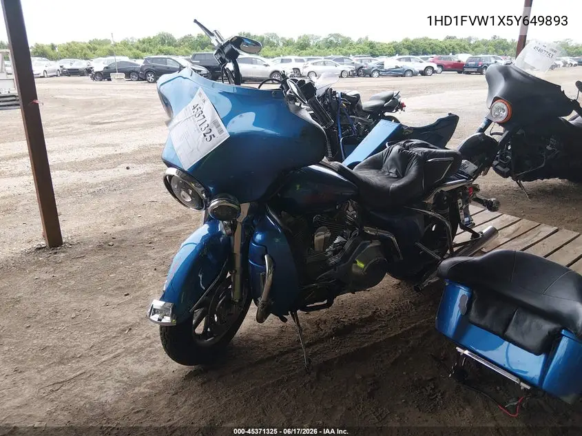 2005 Harley-Davidson Flhti VIN: 1HD1FVW1X5Y649893 Lot: 45371325