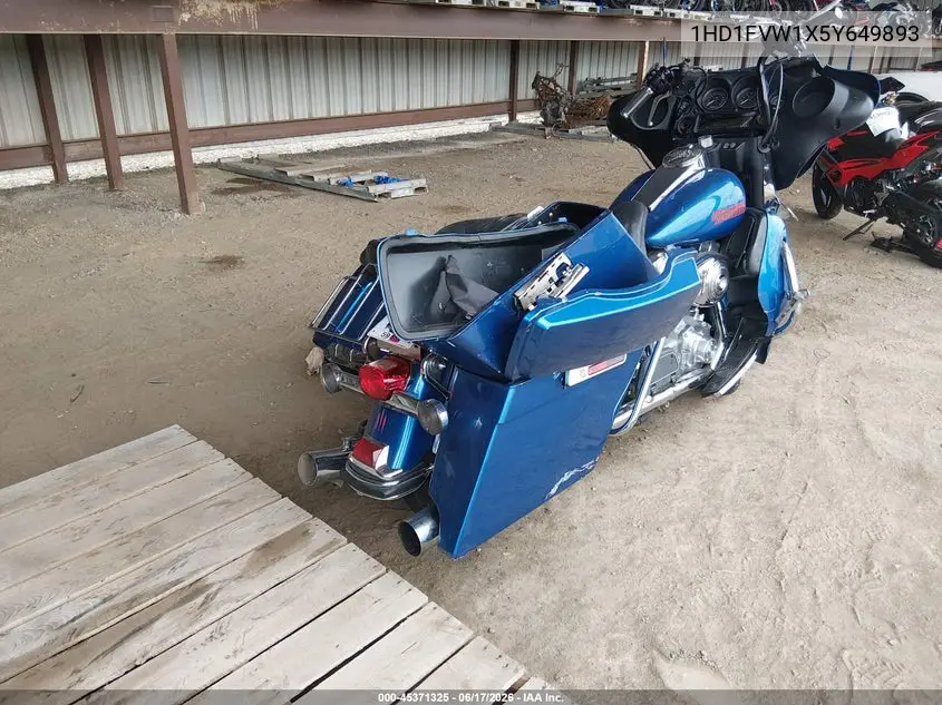 2005 Harley-Davidson Flhti VIN: 1HD1FVW1X5Y649893 Lot: 45371325