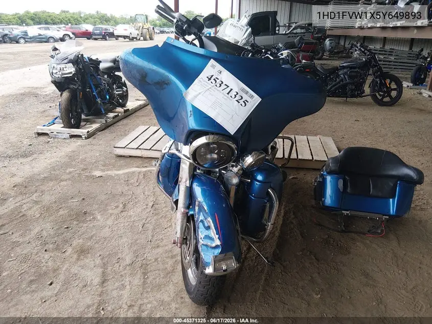 2005 Harley-Davidson Flhti VIN: 1HD1FVW1X5Y649893 Lot: 45371325