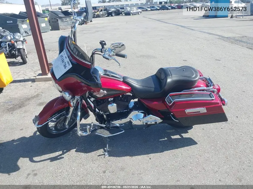 2006 Harley-Davidson Flhtcui VIN: 1HD1FCW386Y652573 Lot: 45186786