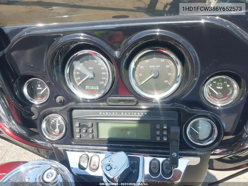 2006 Harley-Davidson Flhtcui VIN: 1HD1FCW386Y652573 Lot: 45186786