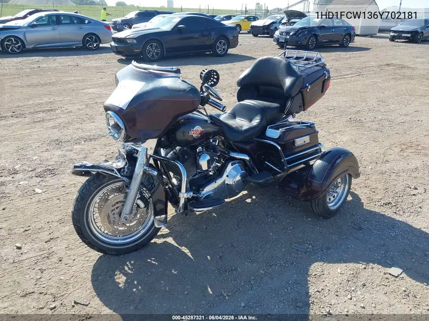 2006 Harley-Davidson Flhtcui VIN: 1HD1FCW136Y702181 Lot: 45287321