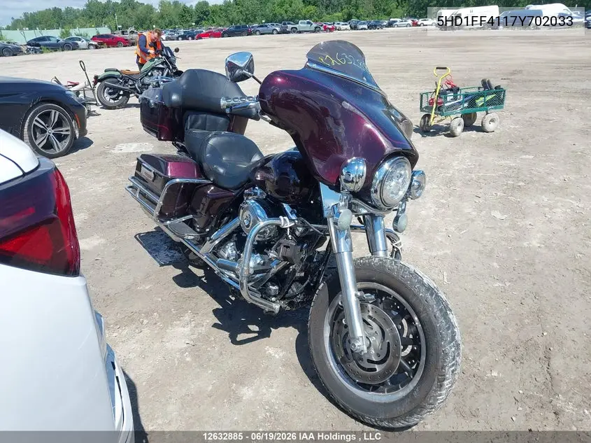 2007 Harley-Davidson Flht Classic VIN: 5HD1FF4117Y702033 Lot: 12632885
