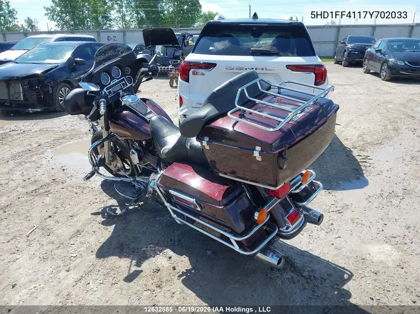 2007 Harley-Davidson Flht Classic VIN: 5HD1FF4117Y702033 Lot: 12632885